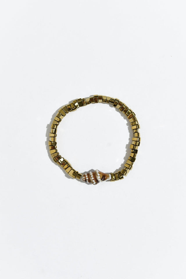 Nanami Gold Shell Beaded Bracelet image 2
