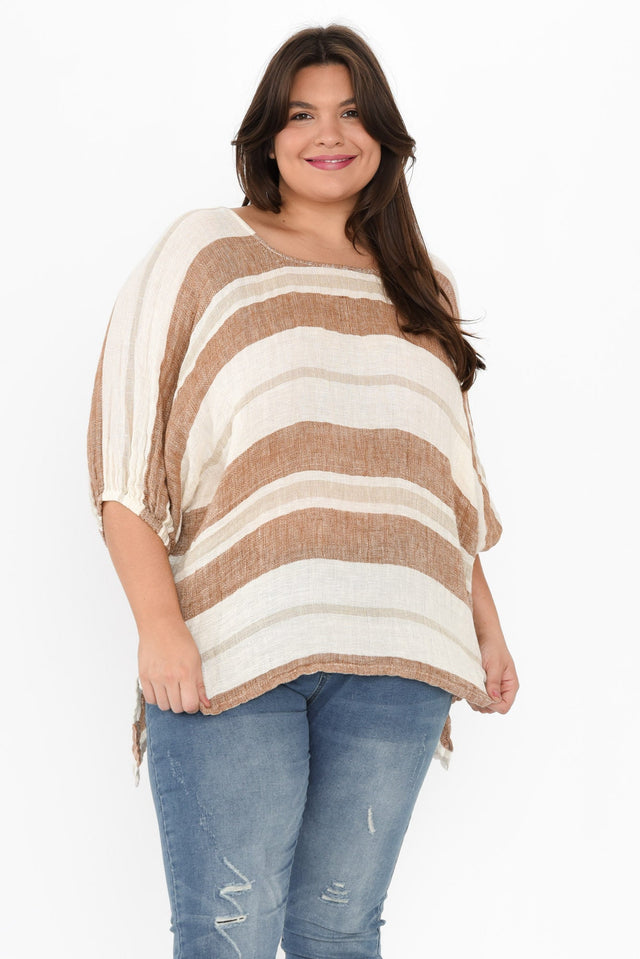 plus-size,curve-tops,plus-size-sleeved-tops,plus-size-tunics,plus-size-linen-tops,alt text|model:Gabby