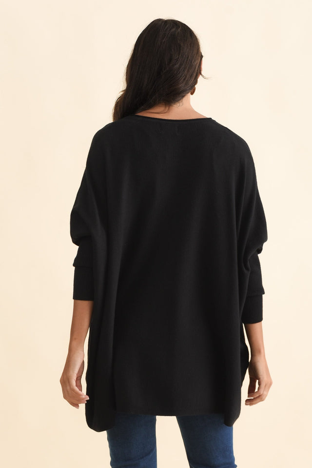 Nastia Black Wool Blend Jumper,Brunette model,alt text|model:Brontie image 5