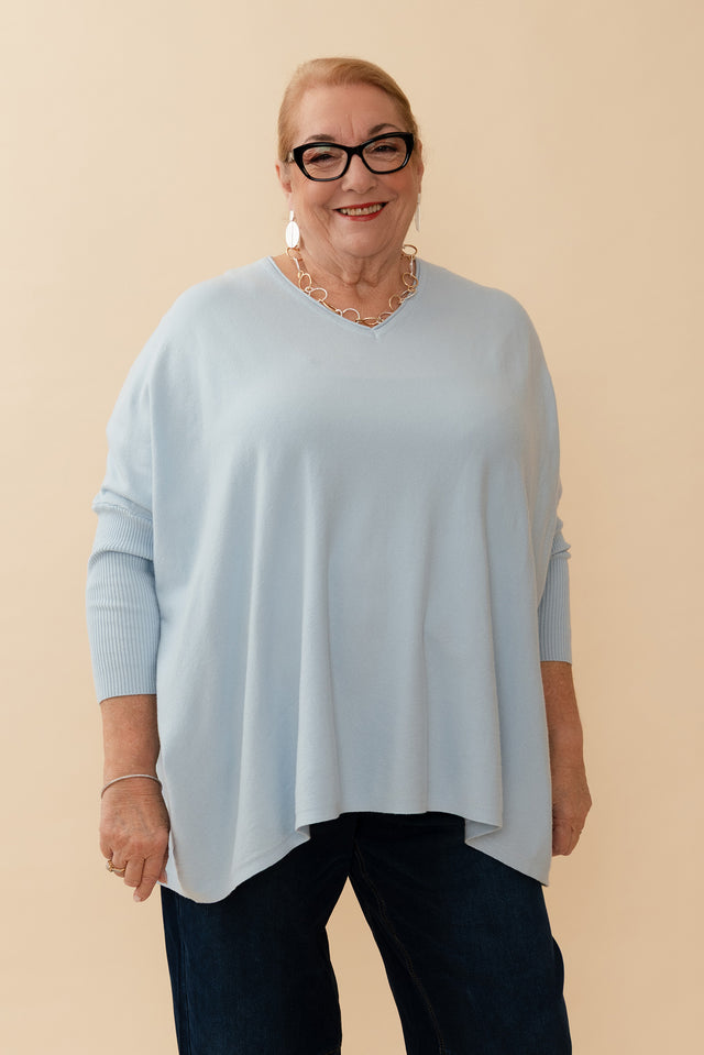 Nastia Light Blue Wool Blend Jumper,loved-in-real-life image 13