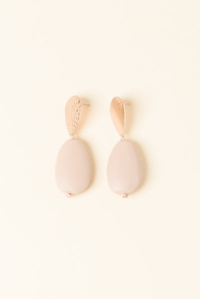 Natty Natural Bead Drop Earrings
