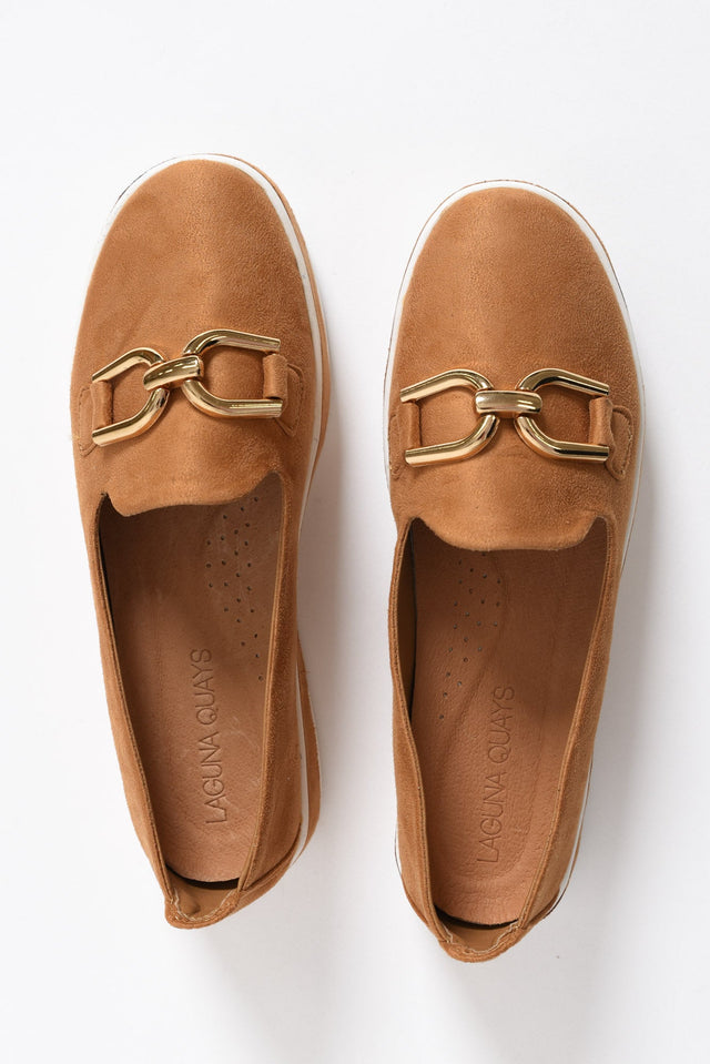 Natyia Camel Faux Suede Platform Loafer image 4