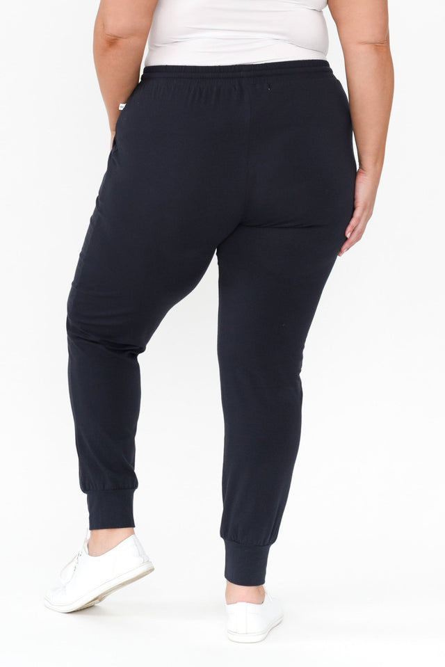 Navy Cotton Everyday Tie Sweatpants,Blonde model,alt text|model:Caitlin image 11