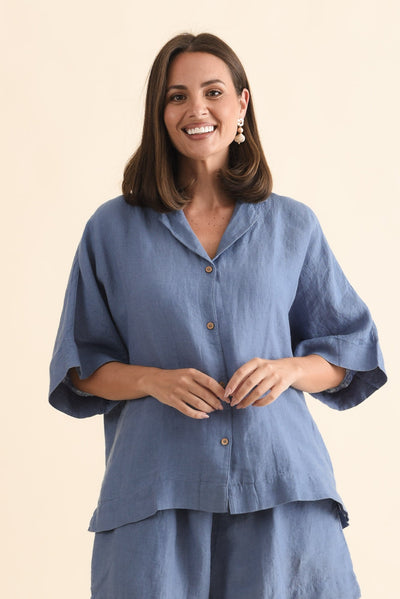 Noemi Steel Linen Shirt