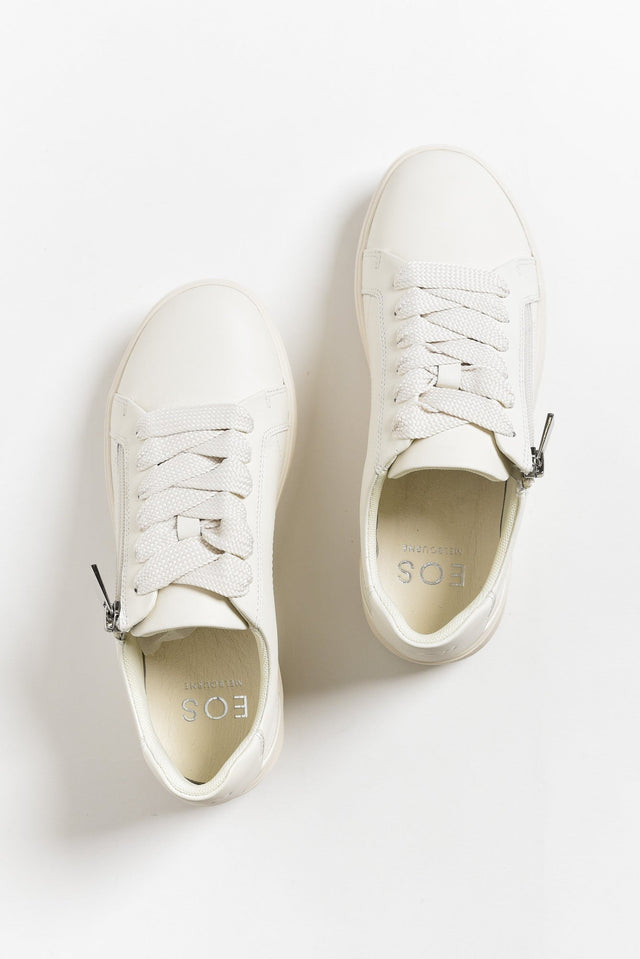 Noemi White Leather Zip Sneaker image 4