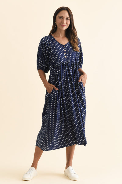 Nolte Navy Dash Pocket Dress