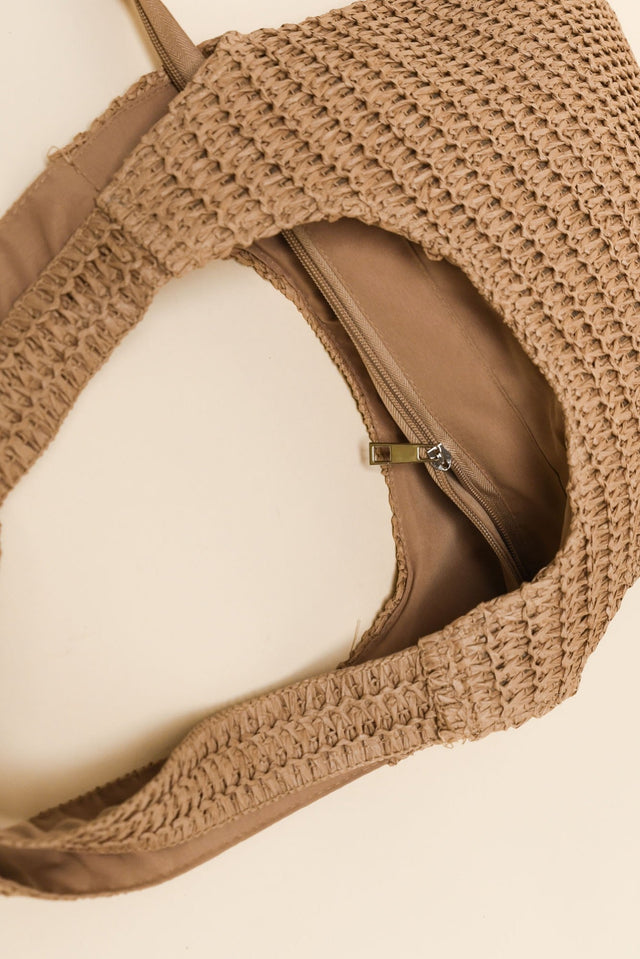 Nori Tan Straw Shoulder Bag image 4