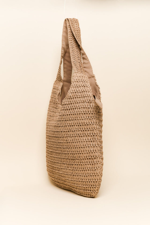 Nori Tan Straw Shoulder Bag image 3