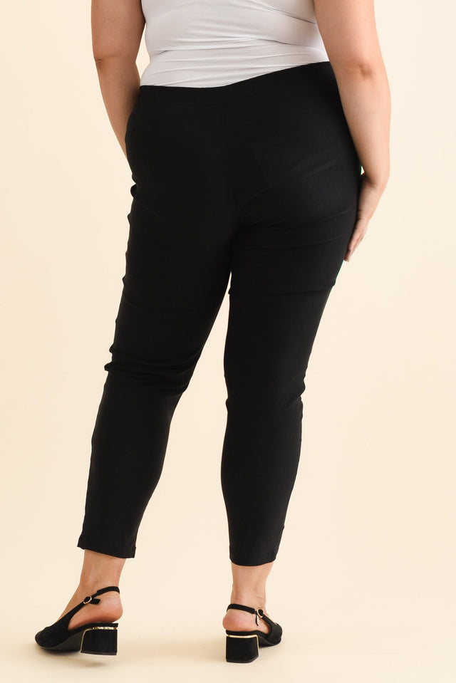 Olympia Black Straight 7/8 Pants,Brunette model,alt text|model:Gabby image 14