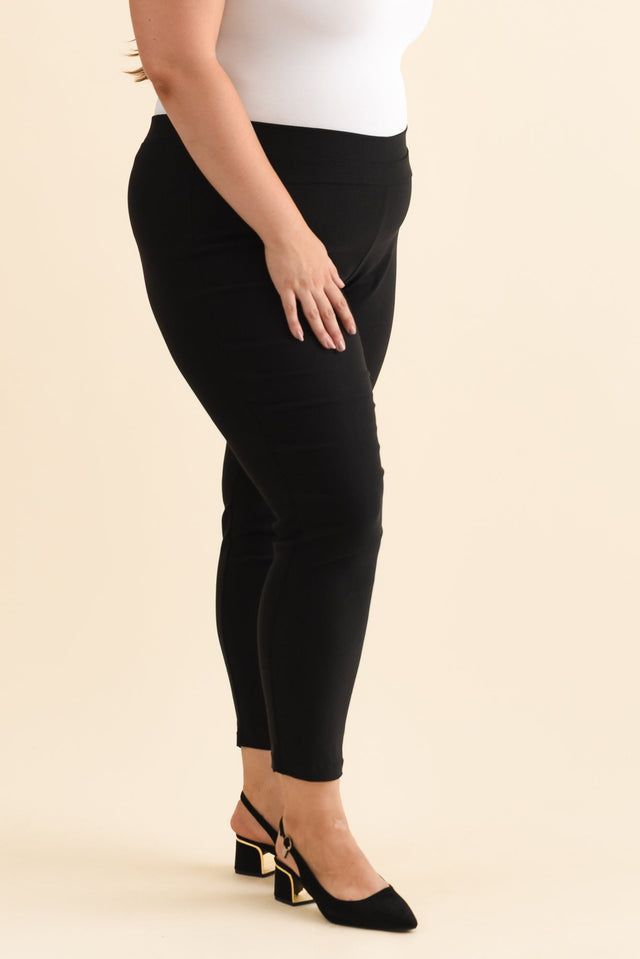 Olympia Black Straight 7/8 Pants,Brunette model,alt text|model:Gabby image 15