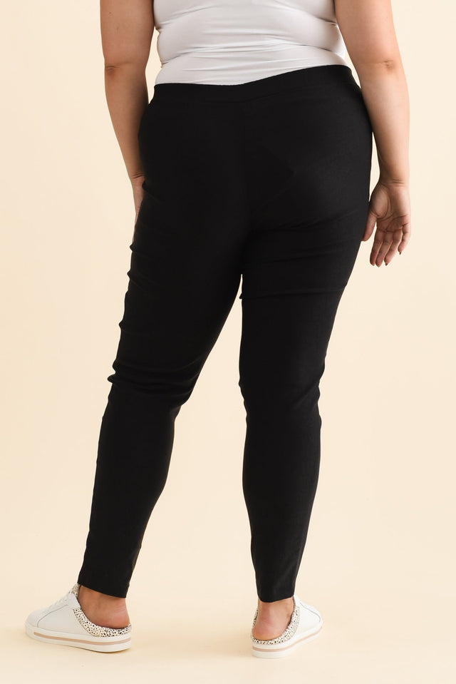 Olympia Black Straight Pants,Brunette model,alt text|model:Gabby image 15