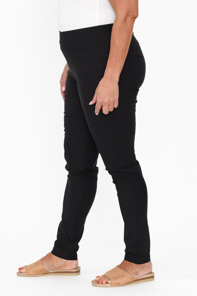 Olympia Black Straight Pants,Brunette model,alt text|model:Pilita image 10