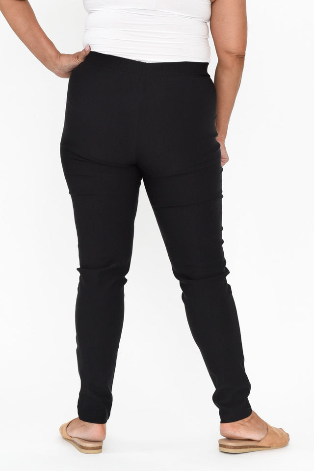 Olympia Black Straight Pants,Brunette model,alt text|model:Pilita image 11