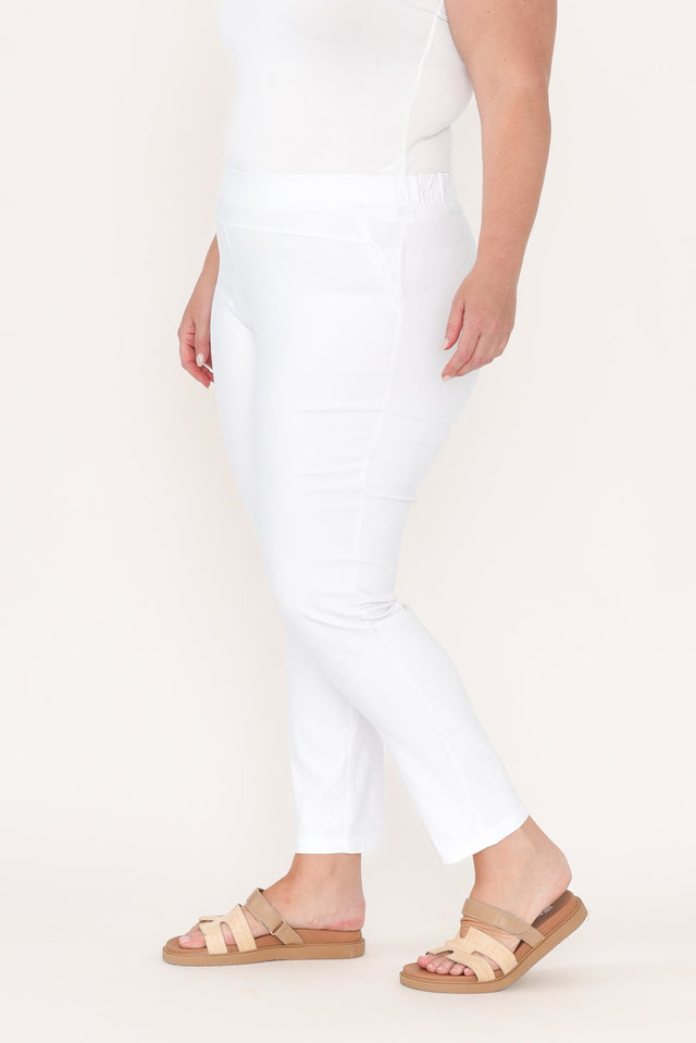 Olympia White Straight 7/8 Pants,Blonde model,alt text|model:Caitlin image 12