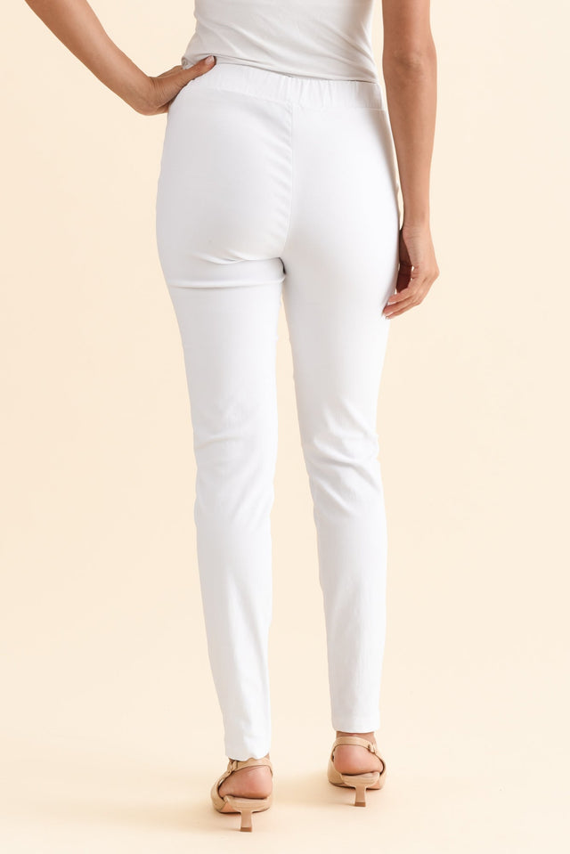 Olympia White Straight Pants,Brunette model,alt text|model:Brontie image 7