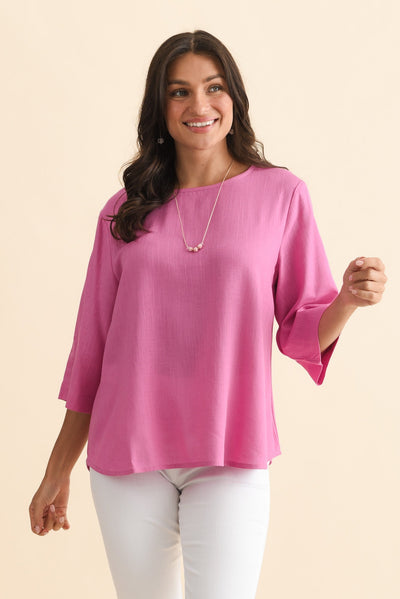 Ophelia Pink Scoop Neck Top