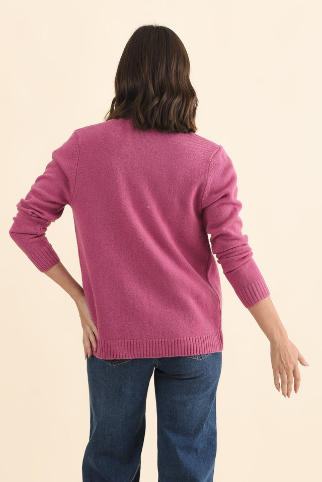 Pacey Pink Wool Zip Jacket,Brunette model,alt text|model:MJ image 5