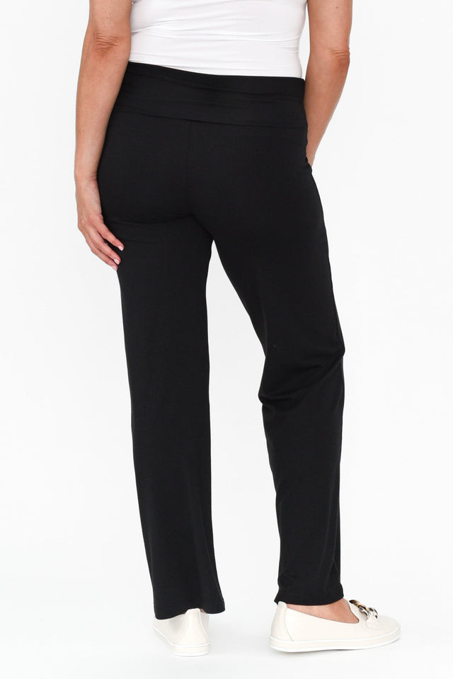Pamela Black Bamboo Pants - Petite,alt text|model:Brooke image 11
