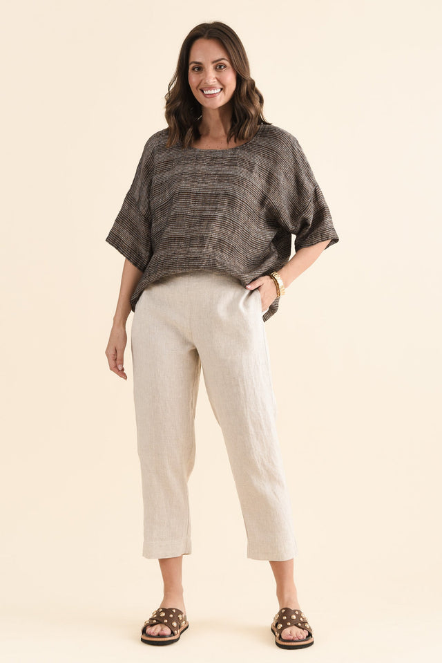 Paolo Natural Linen 7/8 Pants image 6