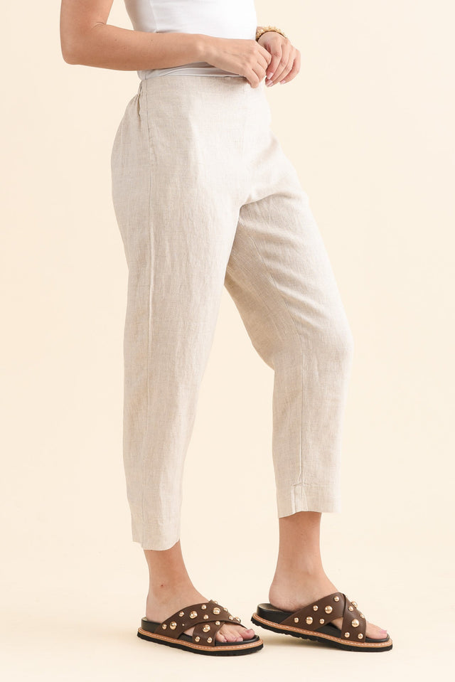Paolo Natural Linen 7/8 Pants image 3