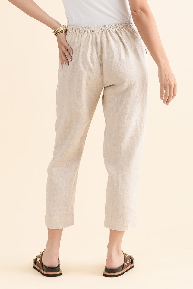 Paolo Natural Linen 7/8 Pants image 4