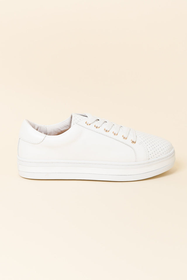 Paradise White Leather Sneaker