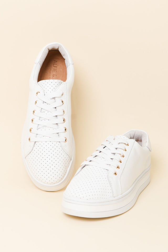 Paradise White Leather Sneaker image 3