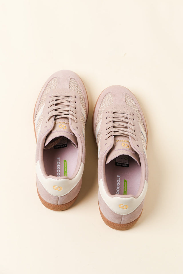 Parallel Natural Raffia Contrast Suede Sneaker image 5