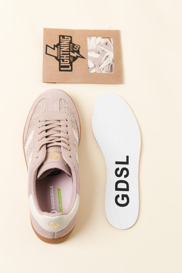 Parallel Natural Raffia Contrast Suede Sneaker image 4