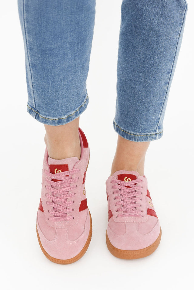Parallel Pink Contrast Suede Sneaker image 5