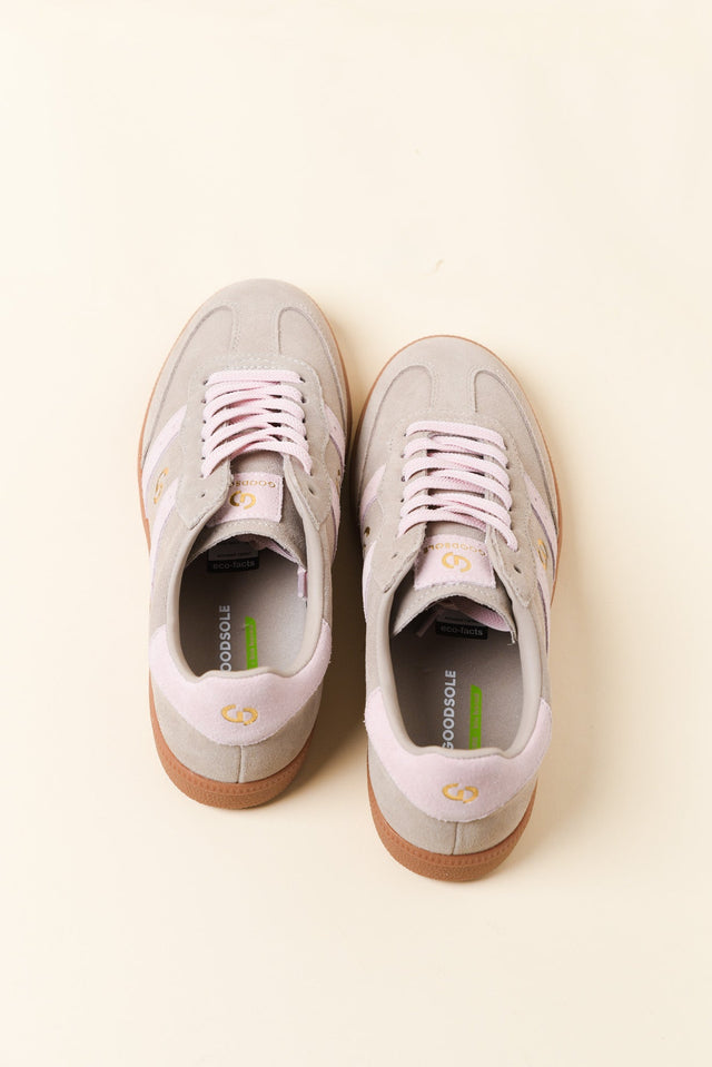 Parallel Taupe and Pink Contrast Suede Sneaker image 5