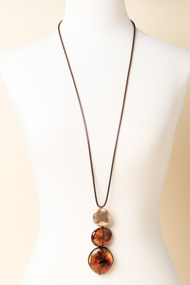 Pelia Amber Tiered Necklace image 2