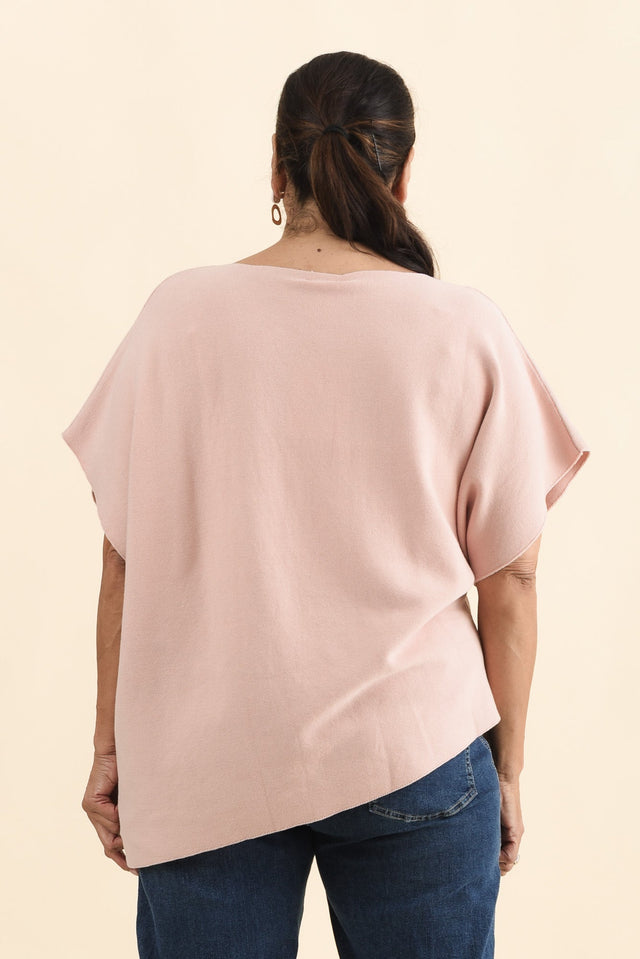 Petra Blush Cotton Blend Knit Top,Brunette model,alt text|model:Pilita image 12