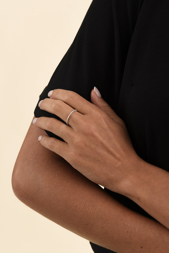 Piccola Dolce Silver Diamante Ring image 2