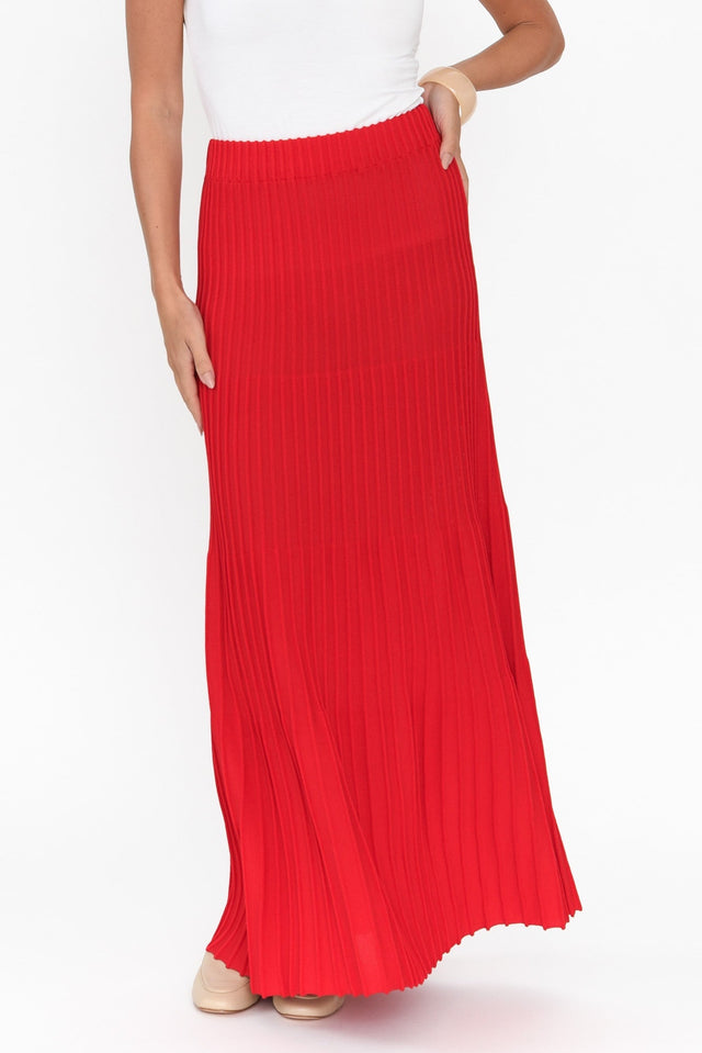 Pimm Red Knit Skirt,Lifestyle