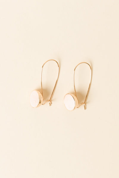 Polly Blush Circle Drop Earrings