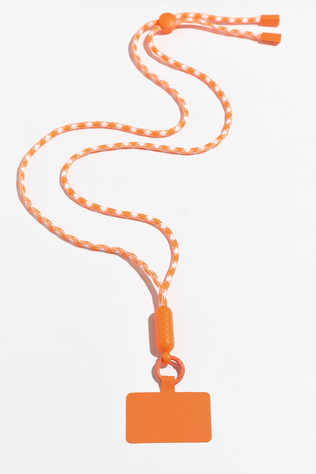 Popy Orange Stripe Phone Lanyard image 2