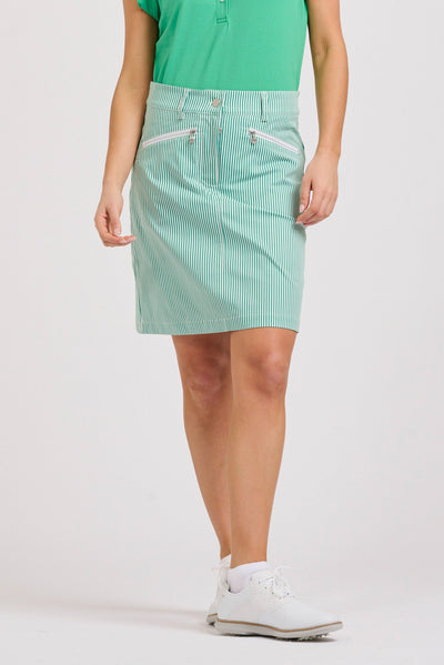 Portsea Green Stripe Pocket Skort