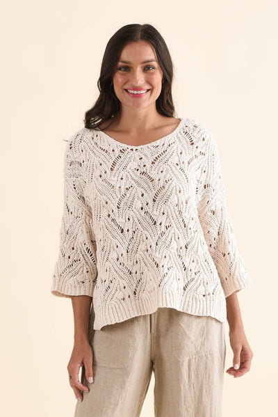 Prima Cream Woven Top