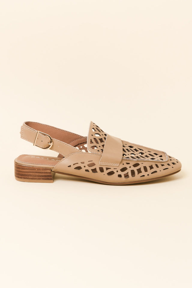 Prima Taupe Leather Slingback Loafer image 1