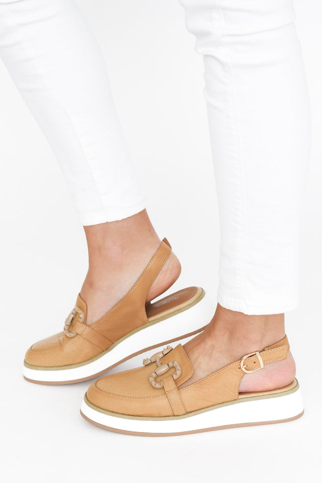 Quantum Camel Leather Slingback Loafer image 5