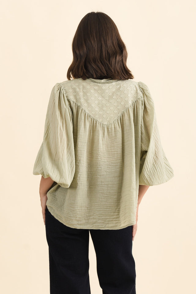 Randy Sage Cotton Blouse,Brunette model,alt text|model:MJ image 5