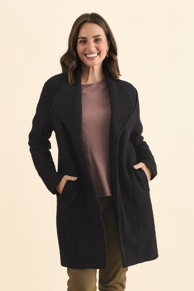 Raquel Black Wool Coat