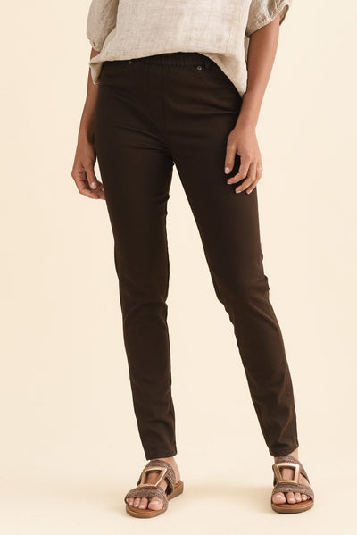 Reed Chocolate Stretch Cotton Pants