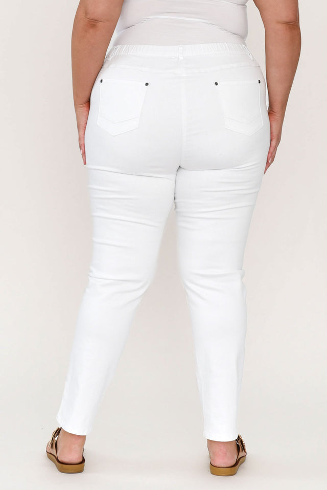 Reed White Stretch Cotton Pants,Blonde model,alt text|model:Caitlin image 12