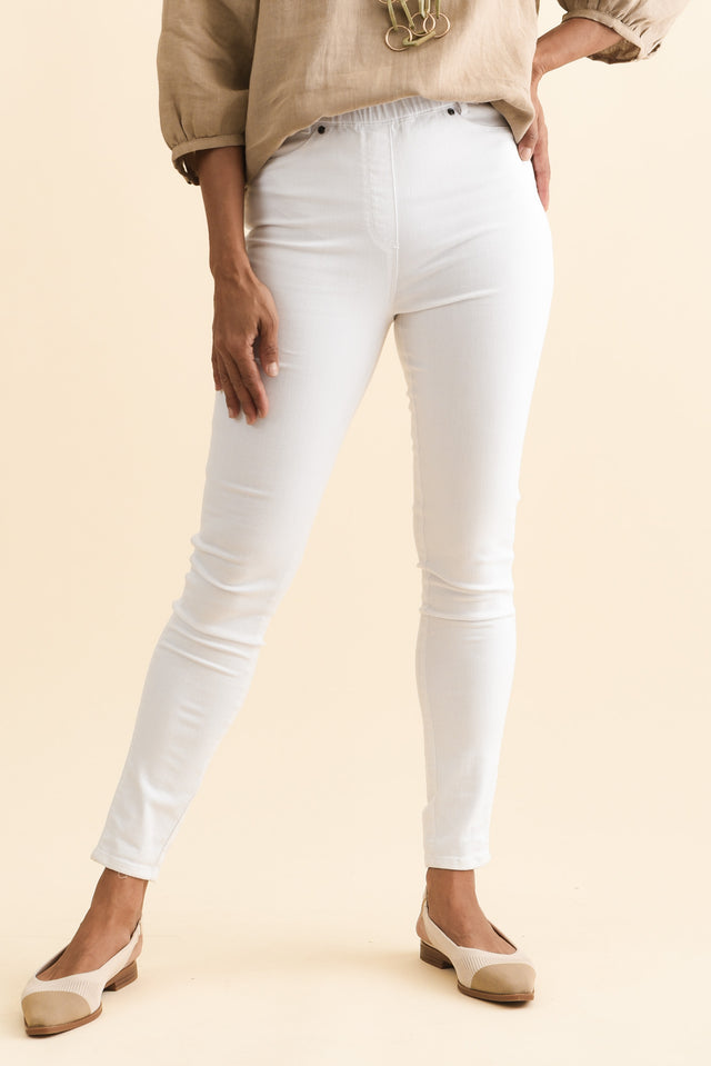 Reed White Stretch Cotton Pants image 2