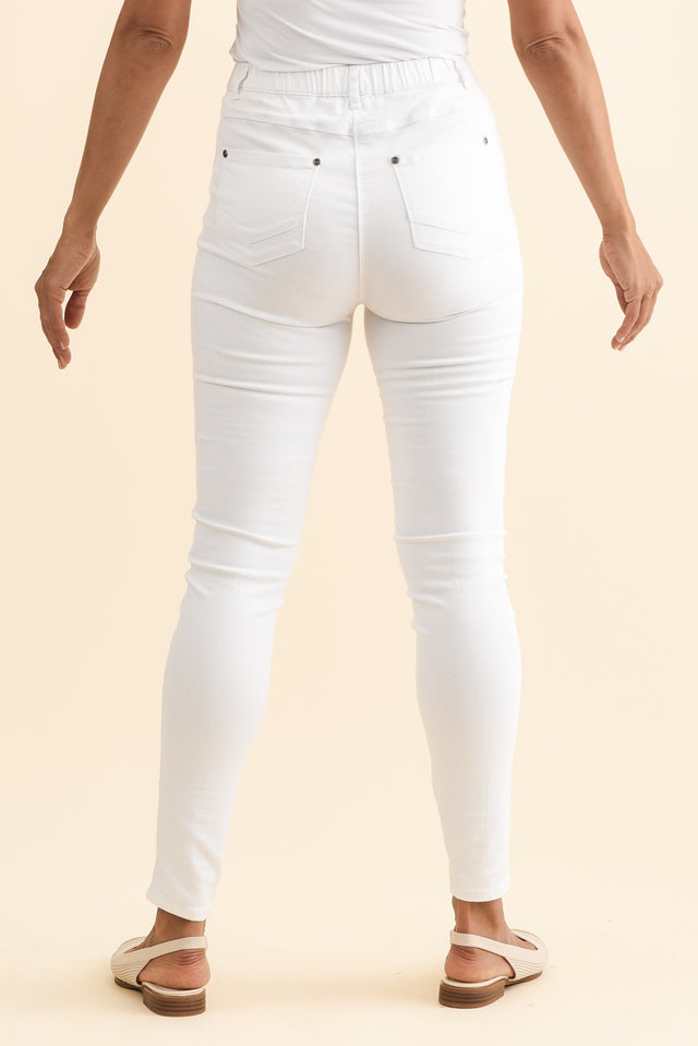 Reed White Stretch Cotton Pants image 7