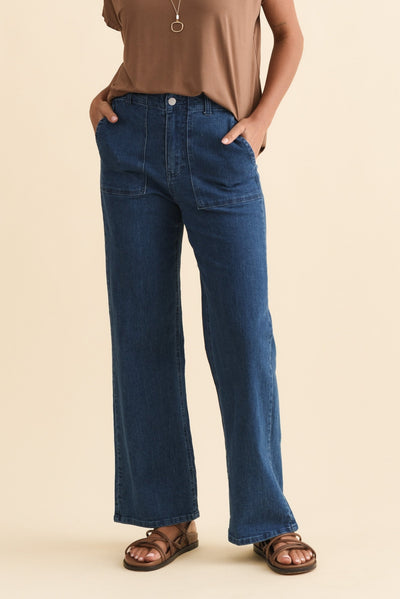 Relax Blue Straight Leg Jeans