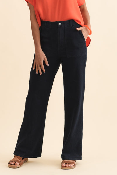 Relax Dark Blue Straight Leg Jeans