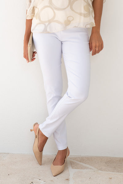 Olympia White Straight Pants